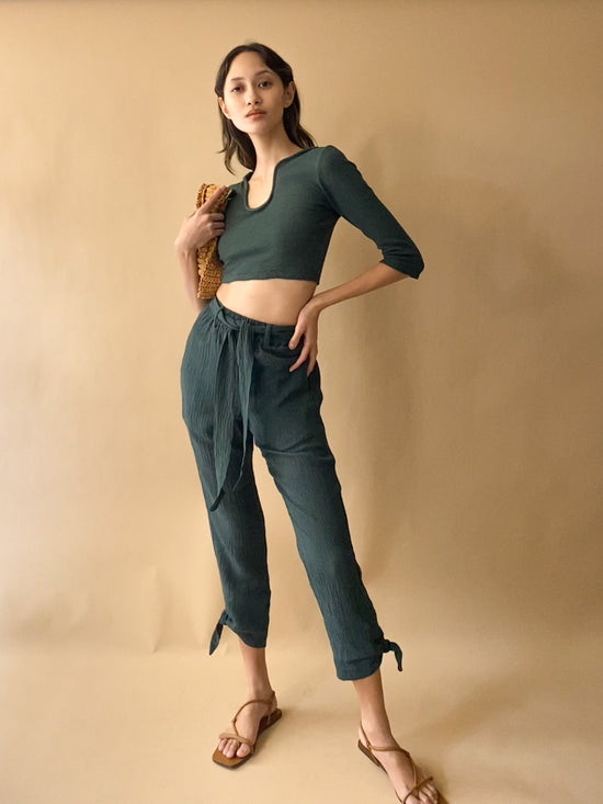 Tobo Trousers with Bow Detail