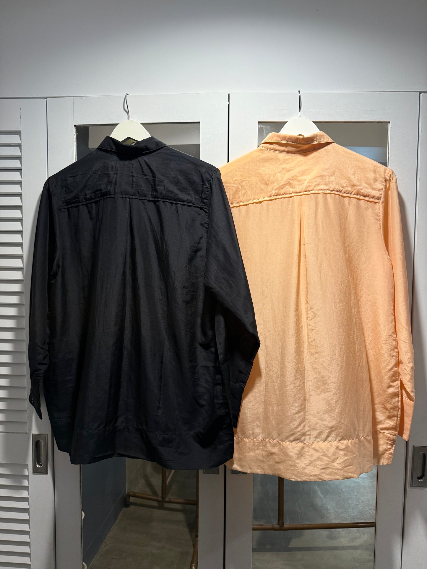 Crepe Silk Buttondown Polo