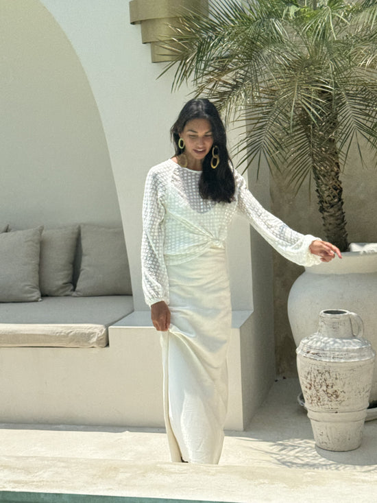 The Hollywood pure silk dotted blouse