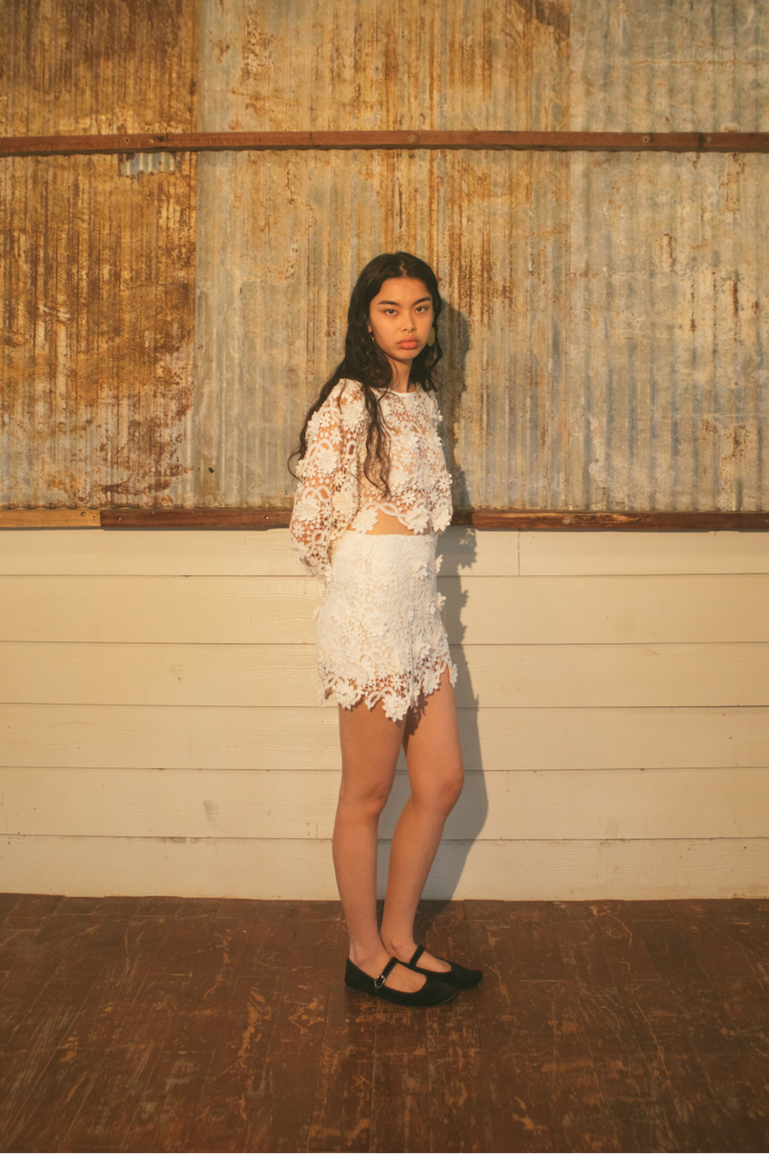 White Lotus Lace Top