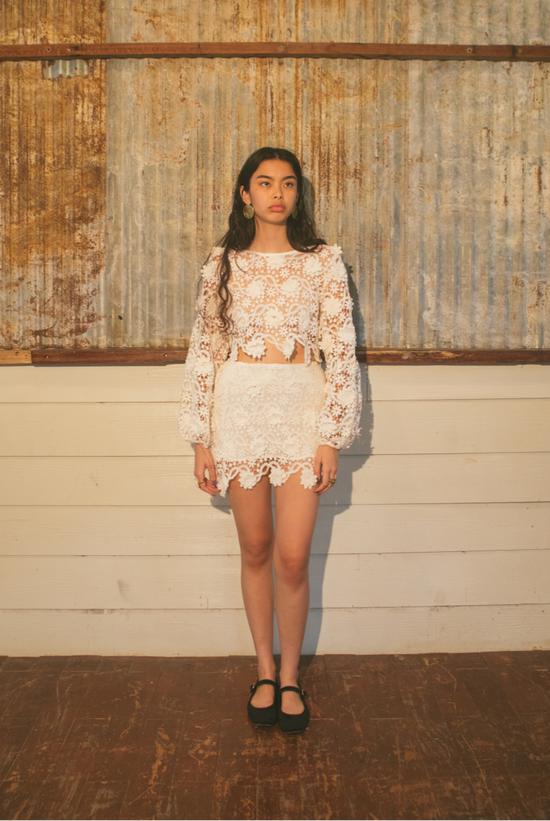 White Lotus Lace Mini