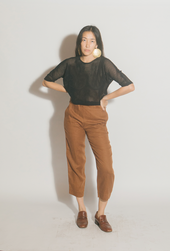 On Vacay Cropped Net Tee