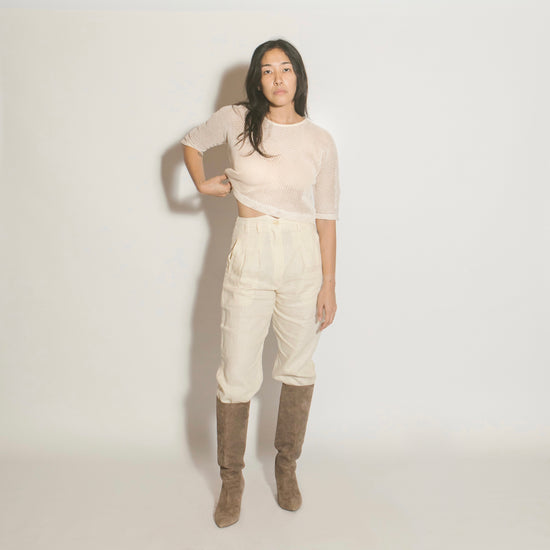 On Vacay Cropped Net Tee