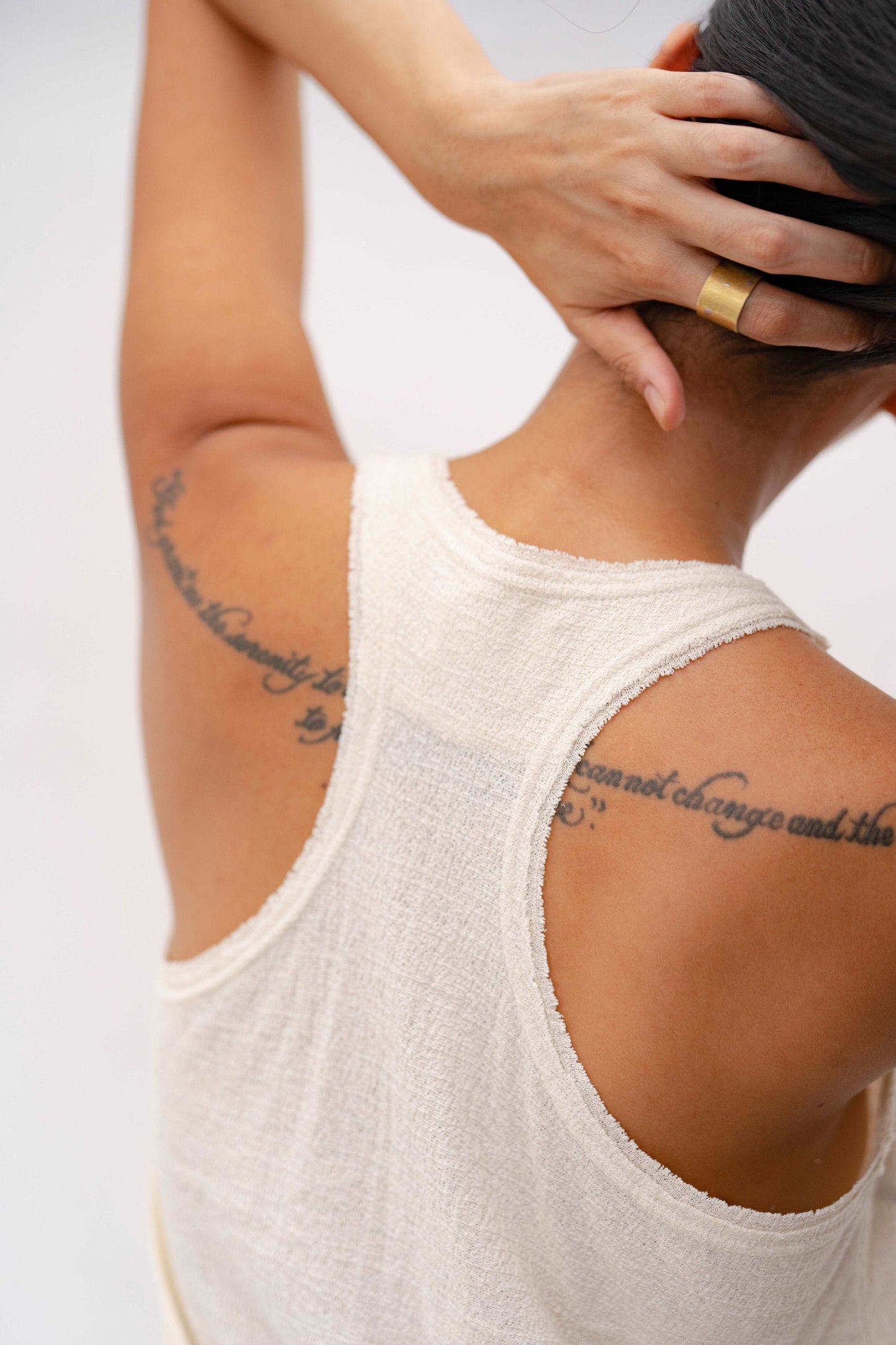 Linen Cotton Racerback Tank