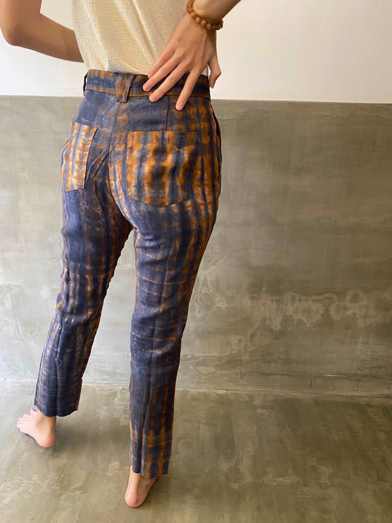 High-waist Linen Jeans